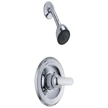 Imagem de DELTA FAUCET Puxador de cristal 132900, para uso com torneiras de lavatório Delta Série 500, chuveiro transparente para monitor, cromado