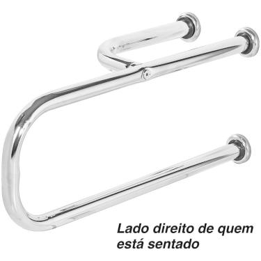 Imagem de Barra De Apoio Para Vaso Sanitário 60x20cm Direito