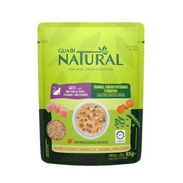 Imagem de Ração Úmida Guabi Natural Frango. Cereias E Vegetais Para Gatos Castrados - 85 G