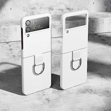 Imagem de Capa de telefone sólida para Samsung Galaxy Z Flip 4 ZFlip4 Flip4 Capa ultra fina capa protetora capa dobrável, Z6, para Z Flip 4