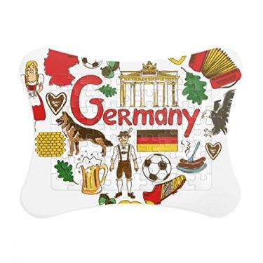 Imagem de Moldura de quebra-cabeça com a bandeira nacional da Alemanha Love Heart Landscap Decoração de imagem