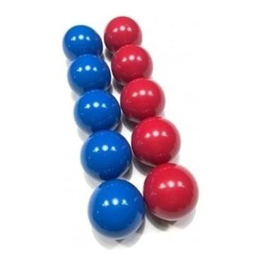 Imagem de Jogo De Bolas De Sinuca Bilhar Mata Mata 50 Mm (azul e vermelho)