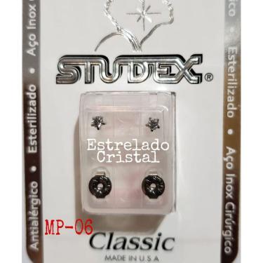 Imagem de Brinco Studex Classic 4Mm Tiffany Cristal Medio Prata