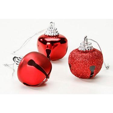 Imagem de Darice Holiday Jingle Bells - Boné chique - Vermelho sortido - 30 x 40 mm - 21 peças, 1 pacote