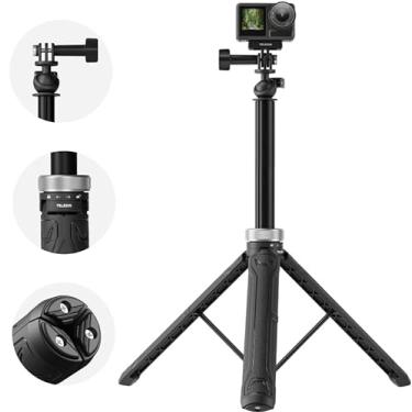 Imagem de TELESIN Bastão de selfie 360 de 150 cm com suporte de tripé POV para GoPro Max Hero 13 12 11 10 9 8 7 6 5 Insta360 X5 X4 X3 Go3 Ace Pro DJI Action 3 4 Osmo Pocket 3 Acessórios
