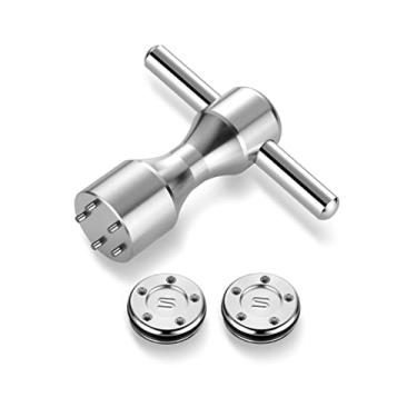 Imagem de ROYMADE Pesos de taco de golfe 2 peças 5g/10g/15g/20g/25g/30g/35g/40g/45g com kit de chave inglesa compatível com Titleist Scotty Cameron Putter acessório de golfe (2 peças 5g + chave inglesa)