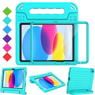 Imagem de BMOUO Capa infantil para iPad (A16) 11ª geração 11 polegadas 2025, iPad 10ª geração 10,9 polegadas 2022 - com protetor de tela, alça à prova de choque com suporte para iPad 11ª 10ª geração para