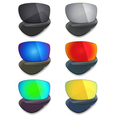 Imagem de Mryok 6 pares de lentes polarizadas de substituição para óculos de sol Ray-Ban RB4389 58 mm - preto furtivo/vermelho fogo/azul gelo/titânio prateado/verde esmeralda/ouro 24K