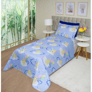 Imagem de Kit Cobre Leito Dupla Face Infantil  2 Pecas - Urso Baby