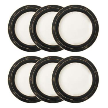 Imagem de Jogo de pratos rasos em porcelana Strauss Chees 28cm 6 peças