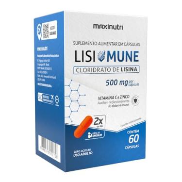 Imagem de Lisimune Cloridrato de Lisina 500mg com Vitamina C e Zinco 60 Cápsulas Chikweb
