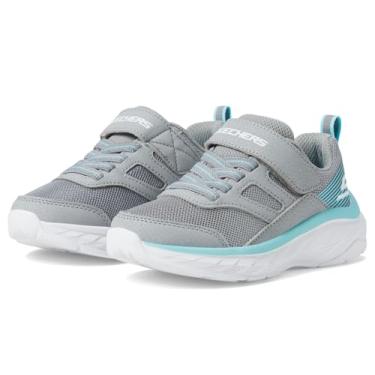 Imagem de Skechers Tênis feminino Boundless (Little Big Kid), Cinza/turquesa, 3 Little Kid