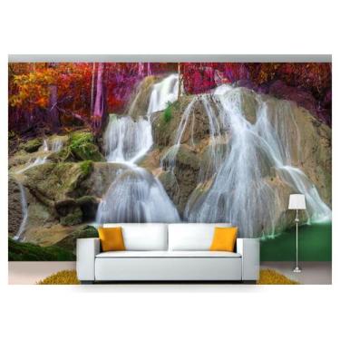 Imagem de Papel De Parede Cachoeira Natureza Mata 3D 6M² Nch209 - Você Decora