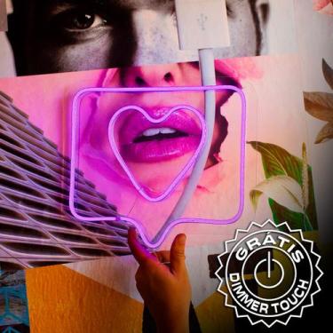 Imagem de Painel Luminoso Letreiro Criativo INSTA - Neon LED Roxo - Studio 360 G