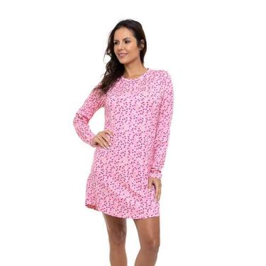 Imagem de Camisola Manga Longa Poá Doce Luar 5902, M, Poá