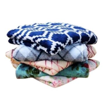Imagem de Kit 5 Mantas Cobertor Estampada Macia 180x200cm Sortidas - Corttex