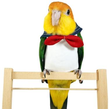 Imagem de CXYYXF Fantasia de pássaro fralda voo marinheiro vestido de verão saia roupas cosplay foto adereço para papagaios Lovebird (com fralda, G)