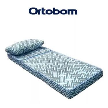 Imagem de Colchão/Puff/Poltrona 3 em 1 Com Travesseiro Solteiro 78x190x13 Ortobo