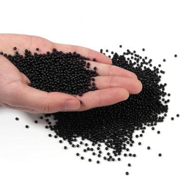Imagem de Chuyau 4000 peças de pérolas pretas de 3 mm com furo redondo para artesanato contas de pérolas soltas para fazer joias, contas de pérolas falsas para pulseiras, colares, brincos, chaveiros,