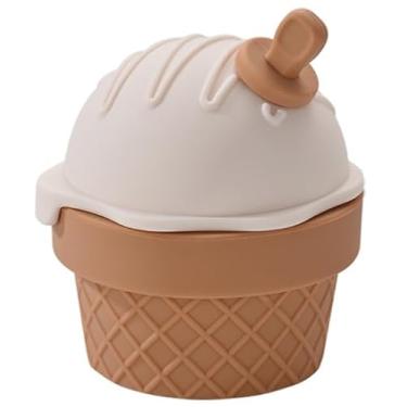 Imagem de Moldes de bola de gelo de silicone para máquina de sorvete redonda com tampas para coquetéis, bourbon e bebidas geleia, sorvete de grau alimentício e livre de BPA (1, branco baunilha)