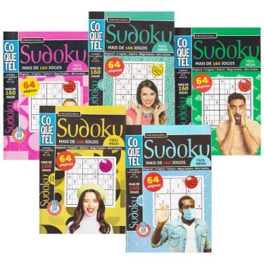 Imagem de Livro Passatempos Sudoku Nível Fácil e Médio Ideal Para Iniciantes Kit