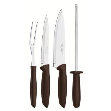 Imagem de Kit Para Churrasco Plenus Com Lâminas Em Aço Inox E Cabos De Polipropi