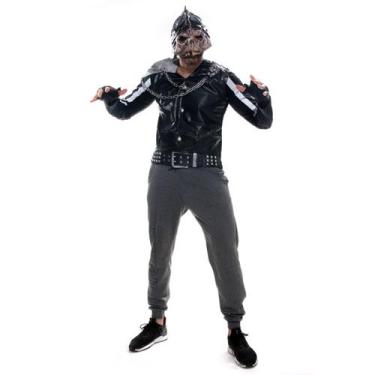 Imagem de Fantasia Motoqueiro Zumbi Adulto com Luvas e Máscara - Abrakadabra, UN