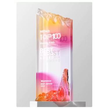 Imagem de Bespoke Crystal Trophy - Prêmio luxuoso para vencedores de competições, reuniões corporativas e reconhecimento de funcionários - Inspiração Grand Mountain Peak (3, 24 x 9 cm)