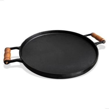 Imagem de Paellera Panela Frigideira Bifeira Paeja Ferro Fundido Preto 45cm - MO