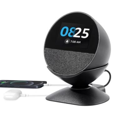 Imagem de Dianves Suporte para Echo Spot (versão 2024) e Homepod Mini Smartphones com suporte ajustável e muito mais com portas de carregamento USB-C e USB-A base rotativa de 280 graus e almofada de silicone