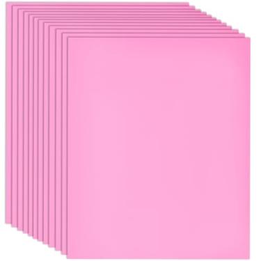 Imagem de SOFPLATE 12 peças de folhas de tinta de transferência de sublimação HTV ferro em vinil rosa PVC 30,5 x 25,4 cm, pacote retangular, acessórios para camisetas, chapéus, bolsas, roupas, faça você mesmo
