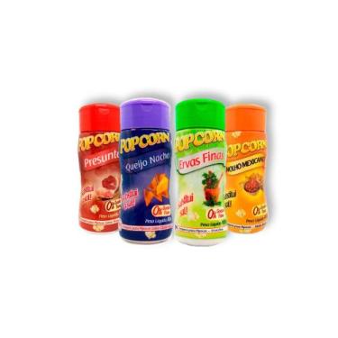Imagem de Temperos Para Pipoca Cx 24 Un - Com 4 Sabores (Descrição) - Www.Flavor