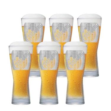 Imagem de Ruvolo, Jogo de Copo Tuborg, Copo de Cerveja Decorado, Copo de Cristal 6 pcs 550ml