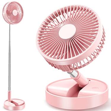 Imagem de QUALORI Ventilador Flodaway recarregável, ventiladores dobráveis portáteis para viagens, dobrável, compacto, ventilador de mesa e chão 7200 mAh ventilador dobrável portátil operado por bateria