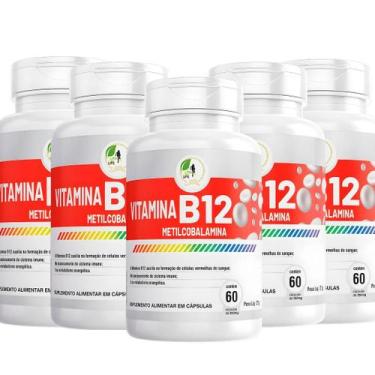 Imagem de Kit C/5 Vitamina B12 Metilcobalamina Fits Life 60Cáps
