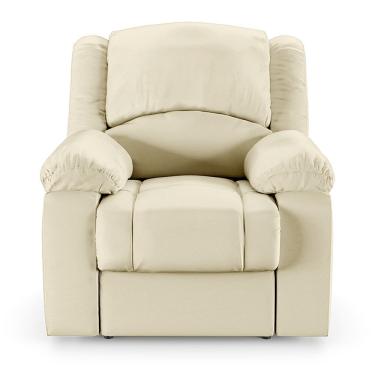 Imagem de Poltrona Do Papai Descanso Reclinável Sala De Cinema Barcelona Elétrica Massagem Usb Pu Bege