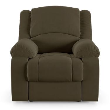 Imagem de Poltrona Do Papai Reclinável Sala De Cinema Barcelona Elétrica Massagem Usb Veludo Verde Esmeralda