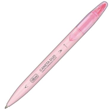 Imagem de Caneta Esferográfica C- Marca-texto Tilibra - 1.0mm Rosa