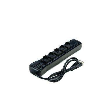 Imagem de Filtro De Linha Plastico Preto - Fiolux 5 Tomadas