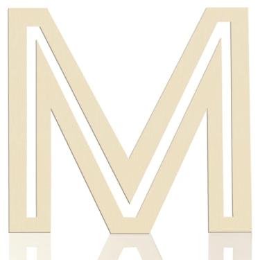 Imagem de She Love Letras De Madeira 12", 1/5" Espessura, Grandes Recortes M Madeira, Alfabeto Inacabado Para Decoração Parede, Artesanato, Pintura Faça Você Mesmo, Festa Aniversário, Berçário, Feriado, Casa