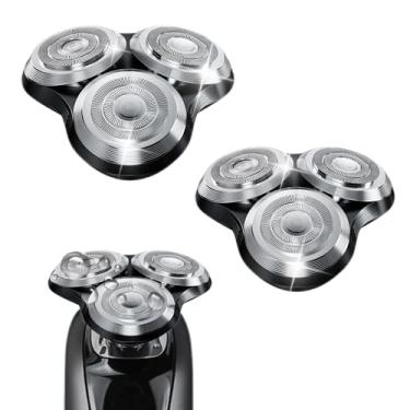 Imagem de Cabeças de substituição SH90 compatíveis com barbeadores Philips Norelco Series 9000, nova versão de fivela de roda de metal e lâminas de substituição de precisão de camada dupla de atualização