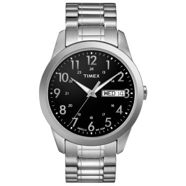 Imagem de Relógio esportivo masculino Timex South Street, Clássicos elevados, Prateado/preto