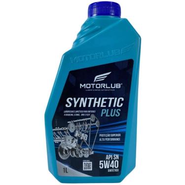 Imagem de Oleo Motor Motorlub Plus 5W40 Api Sn Sintético 1L