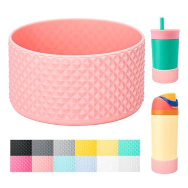 Imagem de Bluwing Bota protetora de silicone para garrafa de água infantil Owala 14/453.6 g, capa de silicone para Stanley Tumbler 567.0-1,134.0 g, HydroFlask 340.2-680.4 g (rosa)