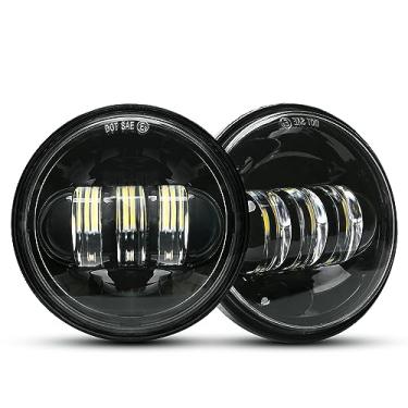 Imagem de LX-LIGHT Lâmpada de LED Cree preto de 11,43 cm para farol de neblina para motocicletas, projetor de condução