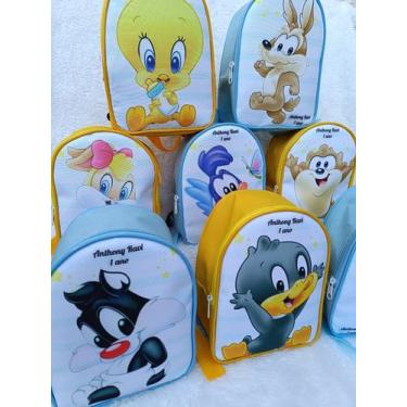 Imagem de kit 10 Mochilinhas Tema loney tunes lembrancinha aniversario, festa in