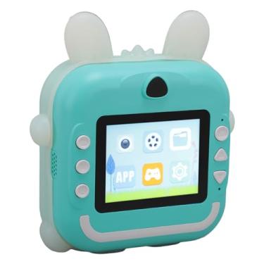 Imagem de Generic Câmera de Impressão Digital para Crianças, Câmera de Impressão de Papel Térmica de 2,4 Polegadas IPS para Crianças Sem Fio 1080p Travel (Azul)