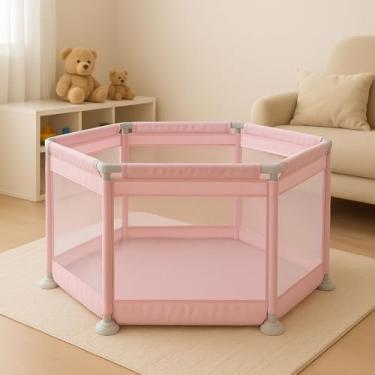 Imagem de Cercadinho Bebê Infantil Chiqueirinho Criança Menino Menina Cercadinho com Grade