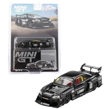 Imagem de Diecast Model Car Compatible with Mini GT 1:64 Nissan Skyline LB-ER34 Super Silhouette Black Limited Edition MGT00844