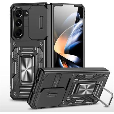 Imagem de Eaglecell - Para Samsung Galaxy Z Fold7 - Capa de telefone híbrida premium à prova de choque com capa para lente de câmera - HD preta